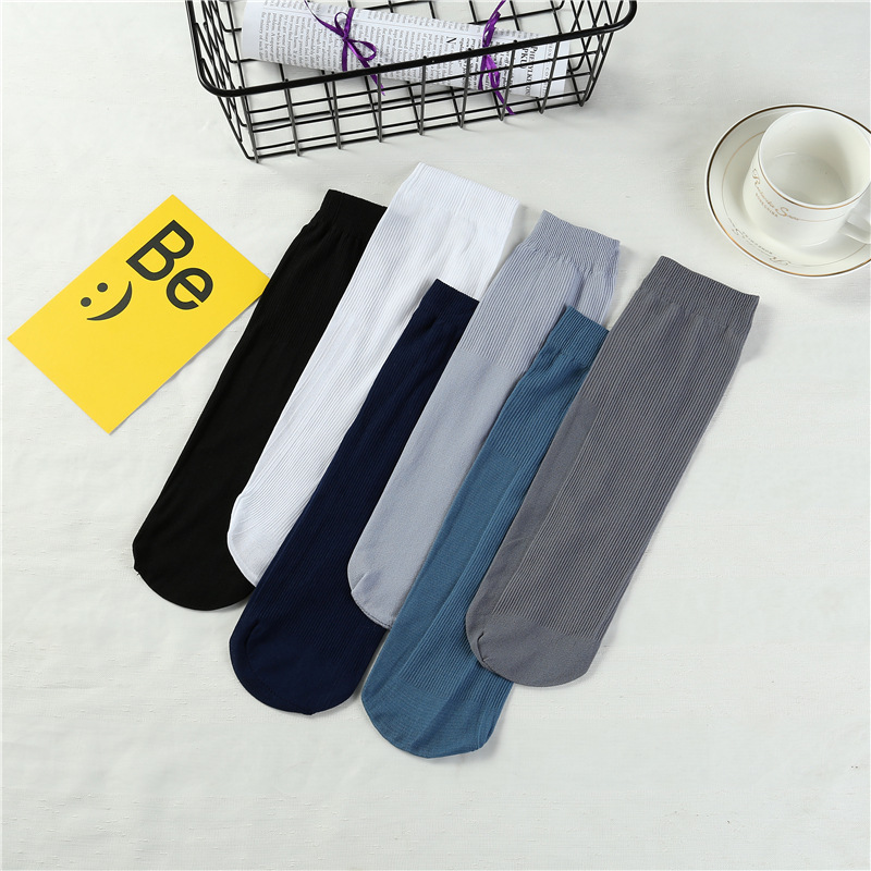 Men's socks summer thin business lazy foot bath sweat-absorbent disposable socks factory wholesale men's stockings mid-calf