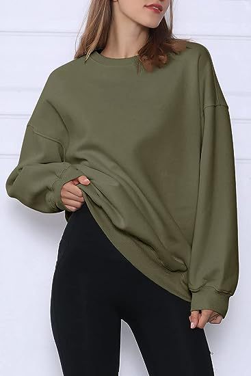 217g Weight Long Sleeve Sleeve Length Pullovers Placket Type Polyester Fabric Type Long Top Length Hoodie Tops Type Daily Occasion Round Neck Neckline Loose Fit Type Solid Color Pattern Winter, Spring, Autumn Season Women's Gender Streetwear Style Hoodies & Sweatshirts Long Sleeve Streetwear Solid Color 7