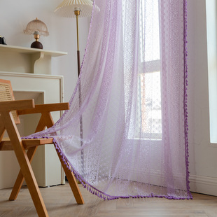 Amazon's Best-Selling Modern Simple Pastoral Purple Gypsophila Lace Bedroom Living Room Bay Window Decoration Dropshipping