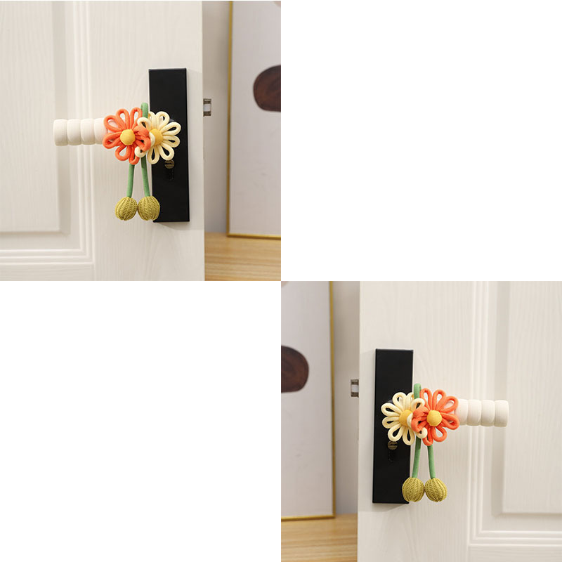 Double color flower [rice orange white pole] left hand open the door right hand open the door [2 pack]]