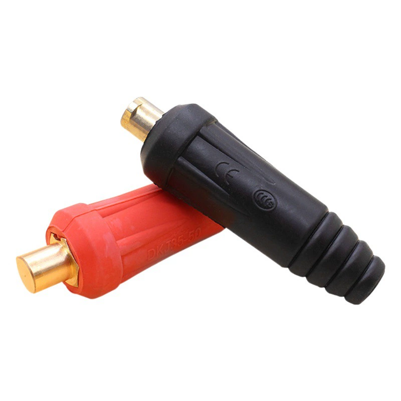 Быстрый разъем сварочного аппарата DKJ25-35-50-70, квадратный, полностью медный, европейский, быстроразъемный, кабельный разъем для сварочной головки
