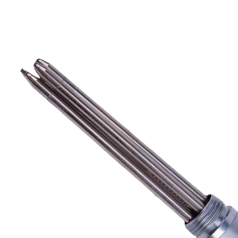 Negro tecnología de inducción de gravedad multifuncional pluma de metal estudiante bolígrafo de negocios + lápiz automático Cuatro en Uno Multi-Color