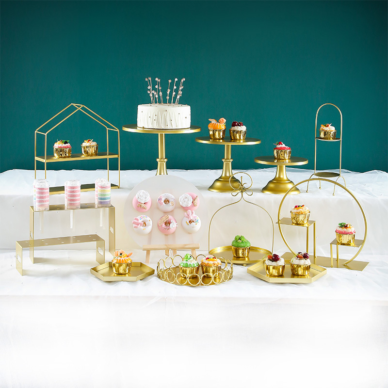 Decoración de postre europea estante de exhibición de decoración de boda props estante de pastel de té de la tarde estante de refrigerio de té estante de descanso de té image 13