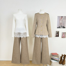 芊语 复古老钱风毛呢外套秋季新款收腰显瘦气质高级感上衣女