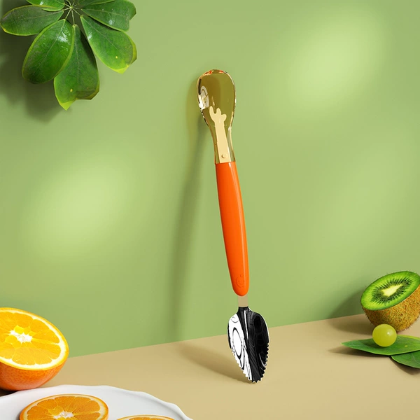 【Nano-Silver Silicone spoon head】 Apple-orange