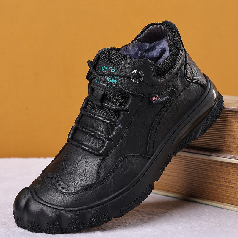 Large cotton shoes men's Northeast thickened wool one-piece snow…