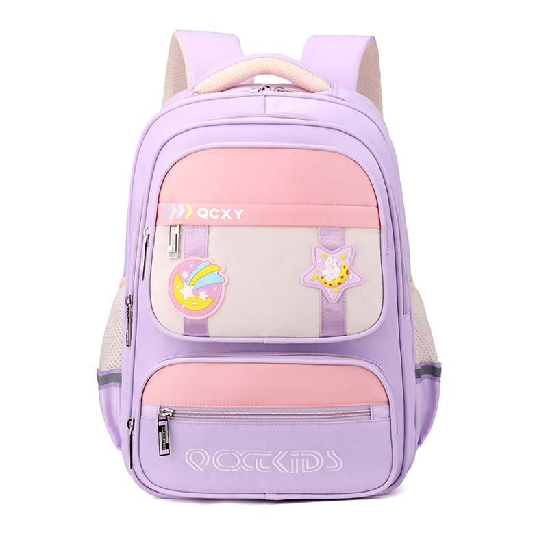 Nuevo estilo de escuela primaria, reducción de la carga ligera, reducción de la carga, protección de la columna, mochila para niños de gran capacidad para niñas, grado 3-6