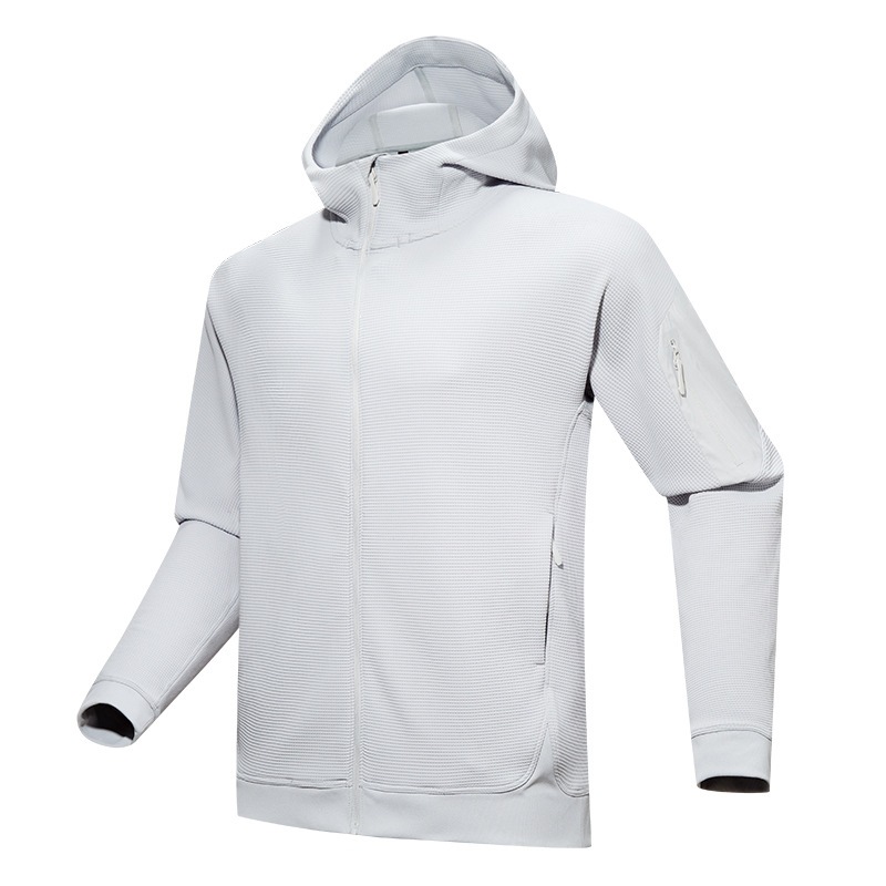 Dropshipping: Same style as the popular brand, affordable waffle-knit fleece Gamma unisex windproof couple's hooded softshell sports sweatshirt