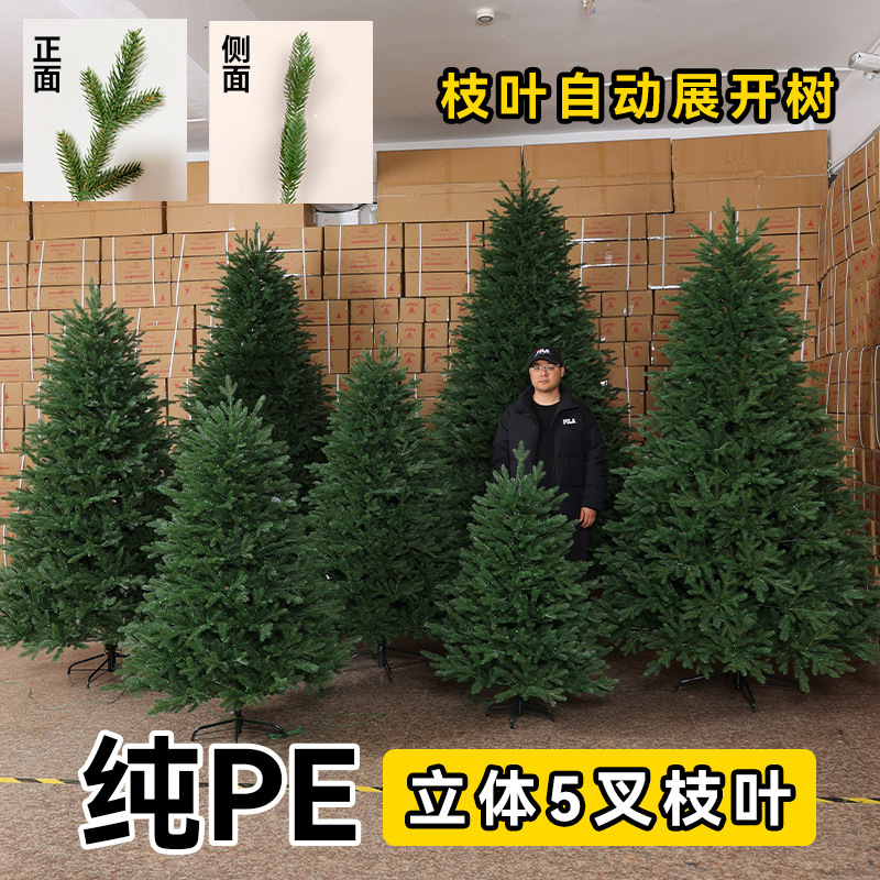 Transfronterizo puro pe árbol de Navidad decoración de Navidad 3m gran árbol de Navidad gigante árbol plegable paquete transfronterizo