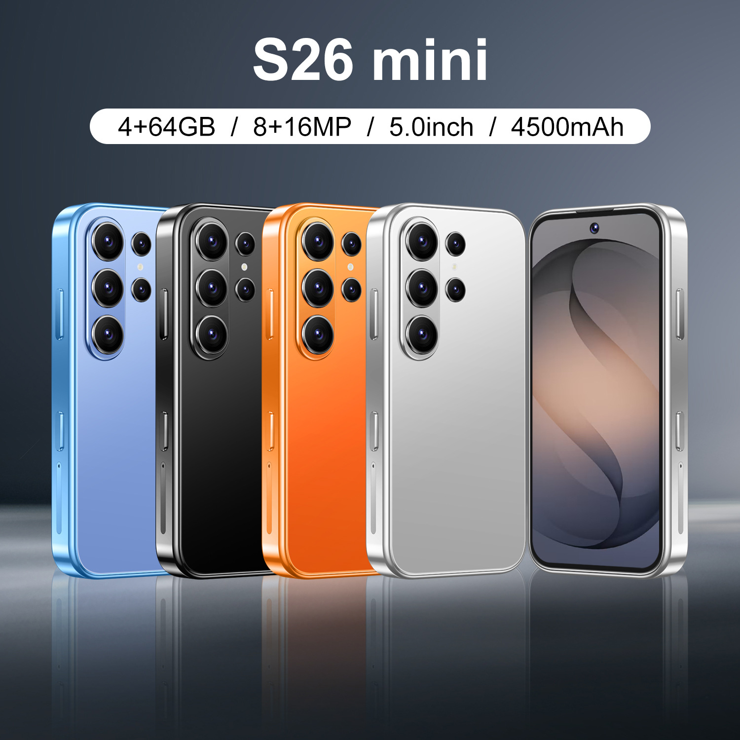 迷你2026跨境手机爆款S26mini 智能4+64 内存批发厂家直发安卓5G