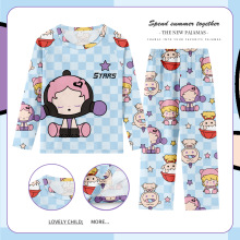 2025新款儿童睡衣女童男孩长袖春秋款女孩公主薄款家居服