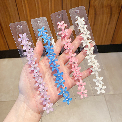 Children's braided hair small flower hair buckle little girl's cute little braid hair ornament girl's mini clip hair accessories hair clip