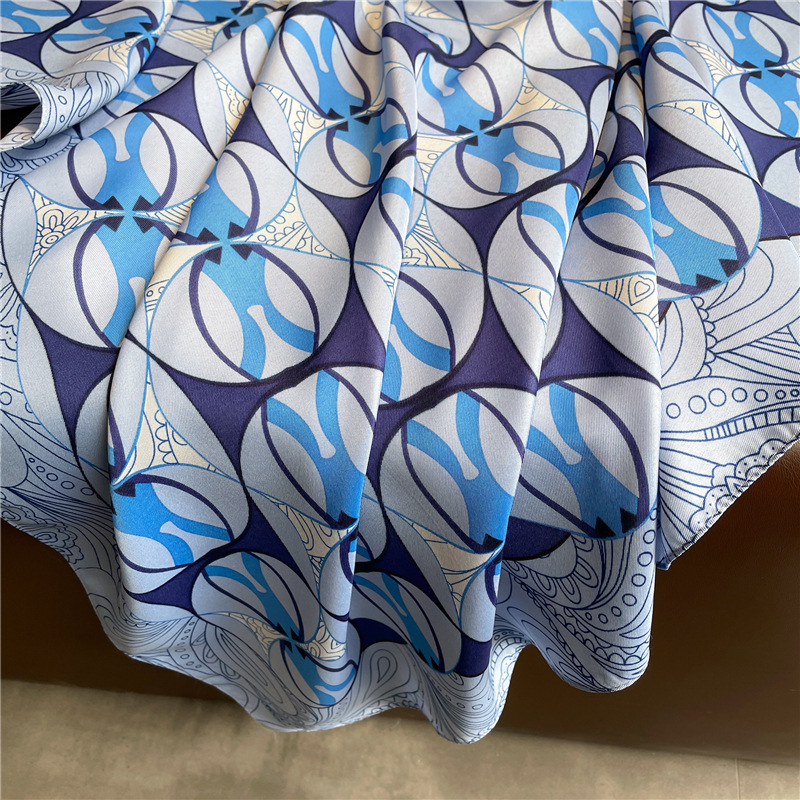 Minimalist Geometry Colored Scarf 90cm Square Scarf 2022 Spring/Summer New Women's Scarf Versatile Headband Shawl_voghion.com