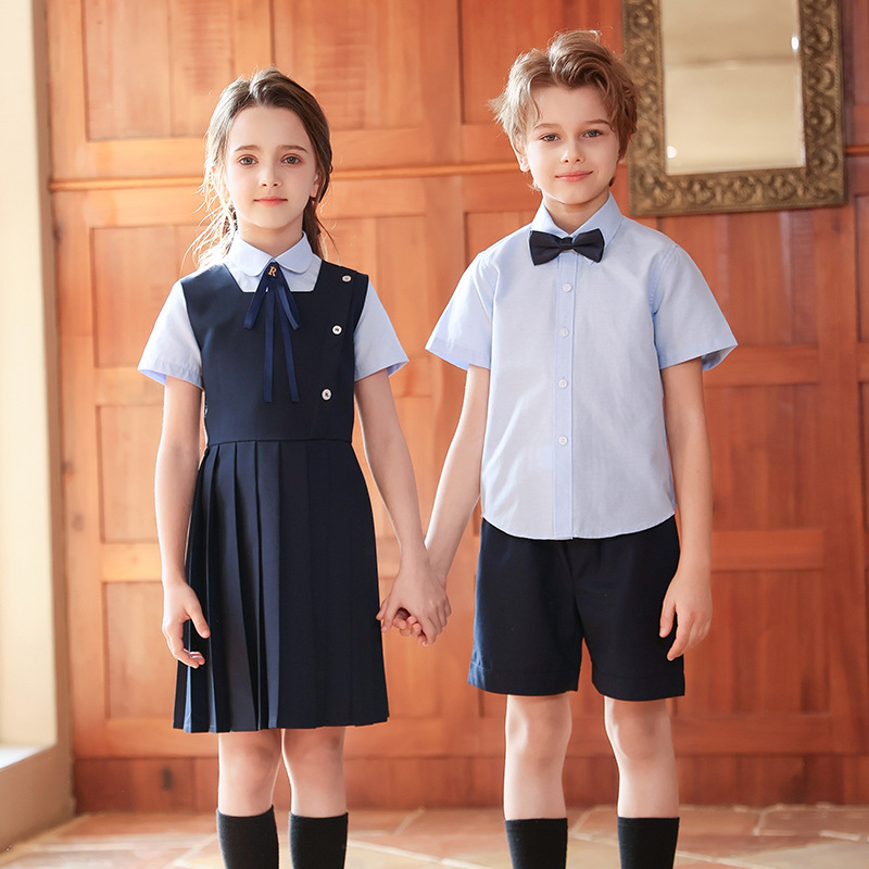 Uniformes escolares para estudiantes de primaria y secundaria, uniformes de coro, trajes de clase de estilo universitario de verano para niños, uniformes de jardín de infantes