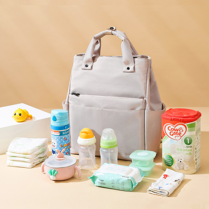 Mummy Bag Baby and Baby Outgoing Lightweight Waterproof Backpack Multifunctional Dry and Wet Separation Milk Bottle Bag Baby Stroller Hanging Bag