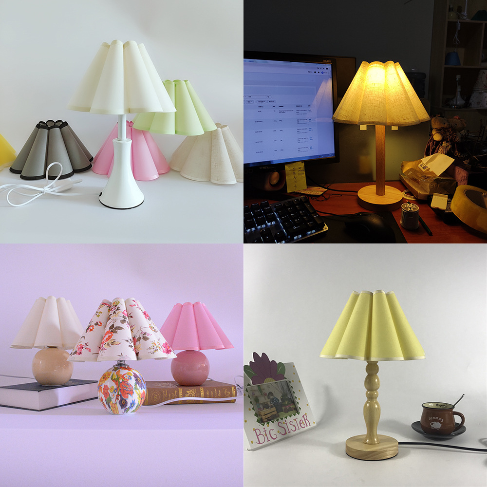 Xianfeng tela coreana compuesta de PVC sala de estar estudio dormitorio lámpara de cabecera accesorios lámpara de pared lámpara pétalos sombra de luz