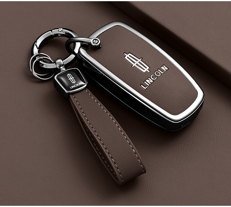 Suitable for Lincoln Aviator key case, 25 models of Lincoln Z, Navigator, Aviator, Continental Navigator car key cover for men