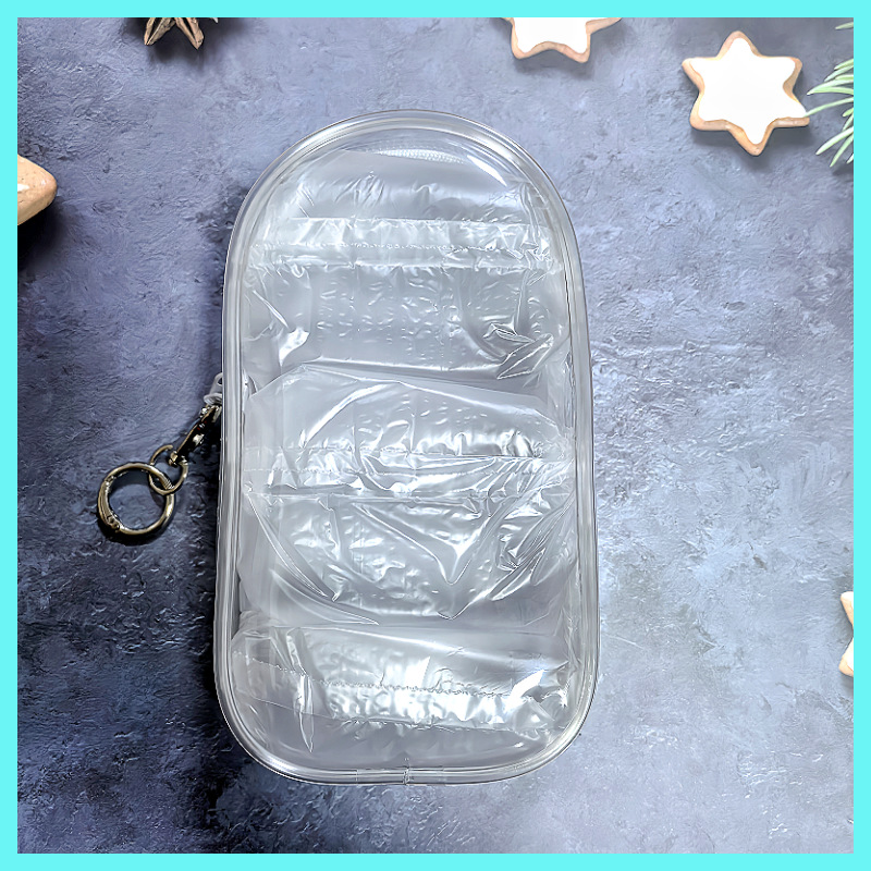 Bolso colgante simple a prueba de polvo de tela de tela de tela de tela, pvc, bolsa de almacenamiento portátil a prueba de polvo para salida transparente, muñeca de algodón, bolsa para bebé