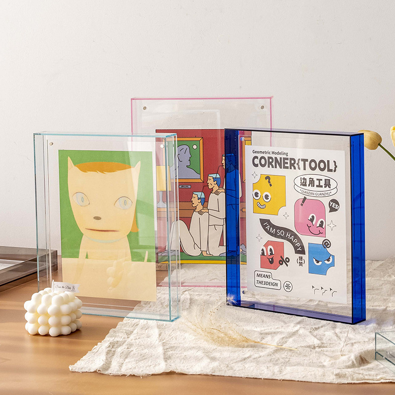 Colorful Mini acrylic small photo frame creative photo wash made into decoration stand printing framed picture frame diy Colorful Mini acrylic small photo frame creative photo wash made into decoration stand printing framed picture frame diy