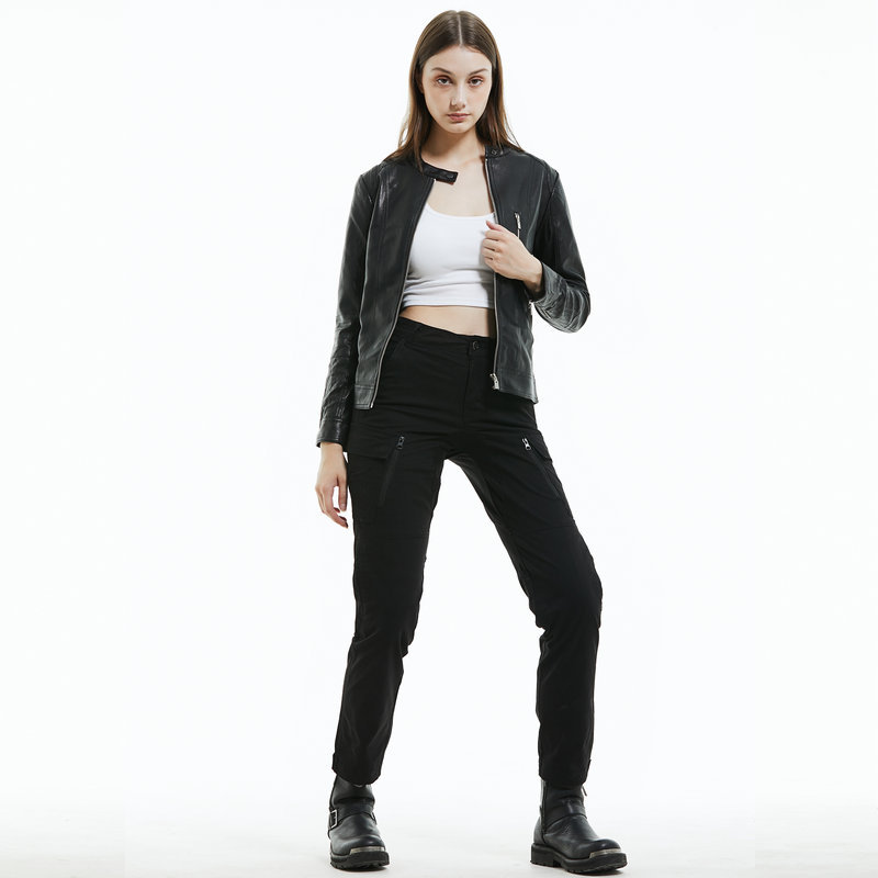 VOLERO pantalones de montar en motocicleta Caballero de las mujeres casual retro multi-Bag overoles Slim motocicleta anti-caída Pantalones