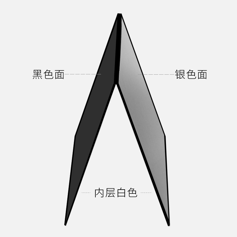 A3 engrosada fotografía cartón reflector plegable de pie tiro bodegón tablero de iluminación oro plata blanco y negro apoyos de la foto