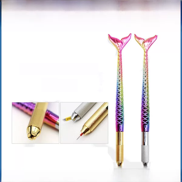 Tattoo Beauty Mermaid Handmade Pen Knife Holder Handmade Fogging Pen Tattoo Eyebrow Embroidery Eyebrow Fine Floating Eyebrow Pencil