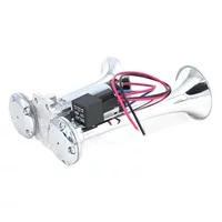 12V интегрированный двойной трубчатый Воздушный Рог Гальваника Серебро две трубки модификация автомобиля электрический воздушный насос Воздушный Рог производитель