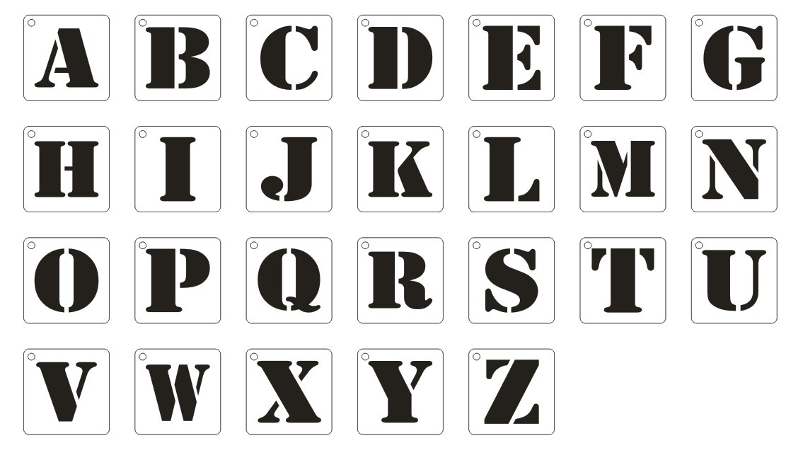 Amazon cross-border DIY English spelling template, Scrabble game template, English letter template, painting template