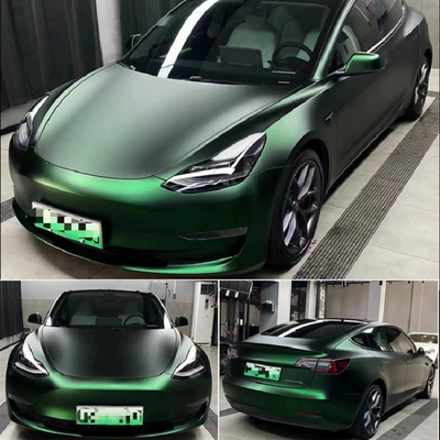 Auto Color Change Film – Gray Super Bright Liquid Silver Iceberry - pet-electroplating-venom-green-152m-17m-white-label-flawless