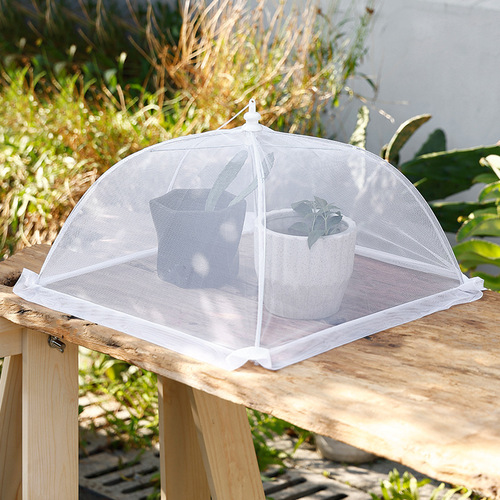 Japanese food cover household dining table dust cover foldable and washable anti-fly cover dish cover anti-mosquito dining table cover