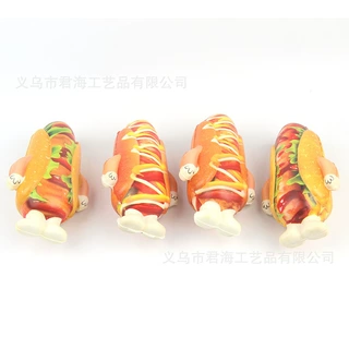定制捏捏乐pu发泡慢回弹食品小人西瓜热狗汉堡披萨减压玩具加LOGO