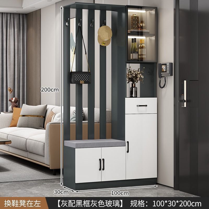 轻奢玄关柜鞋柜一体多功能现代简约客厅屏风玄关隔断柜酒柜储物柜|undefined
