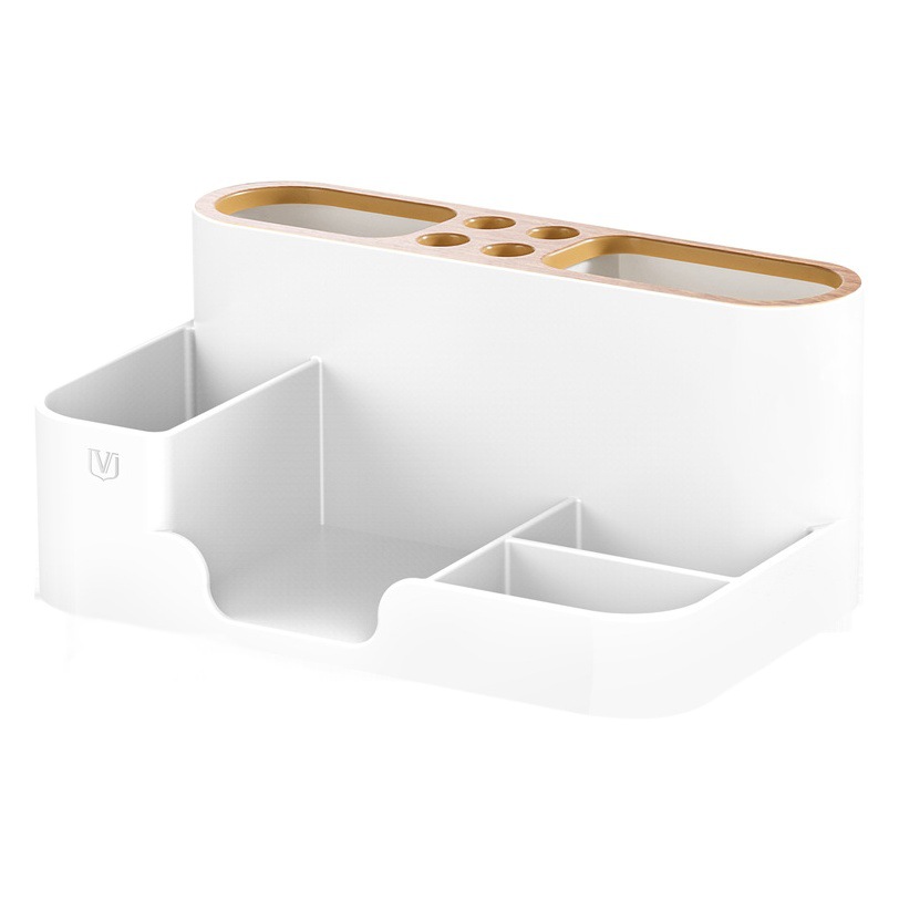 Weijian caja de almacenamiento de escritorio plástico multi-rejilla simple cosméticos hogar Oficina sundries organización caja fábrica al por mayor