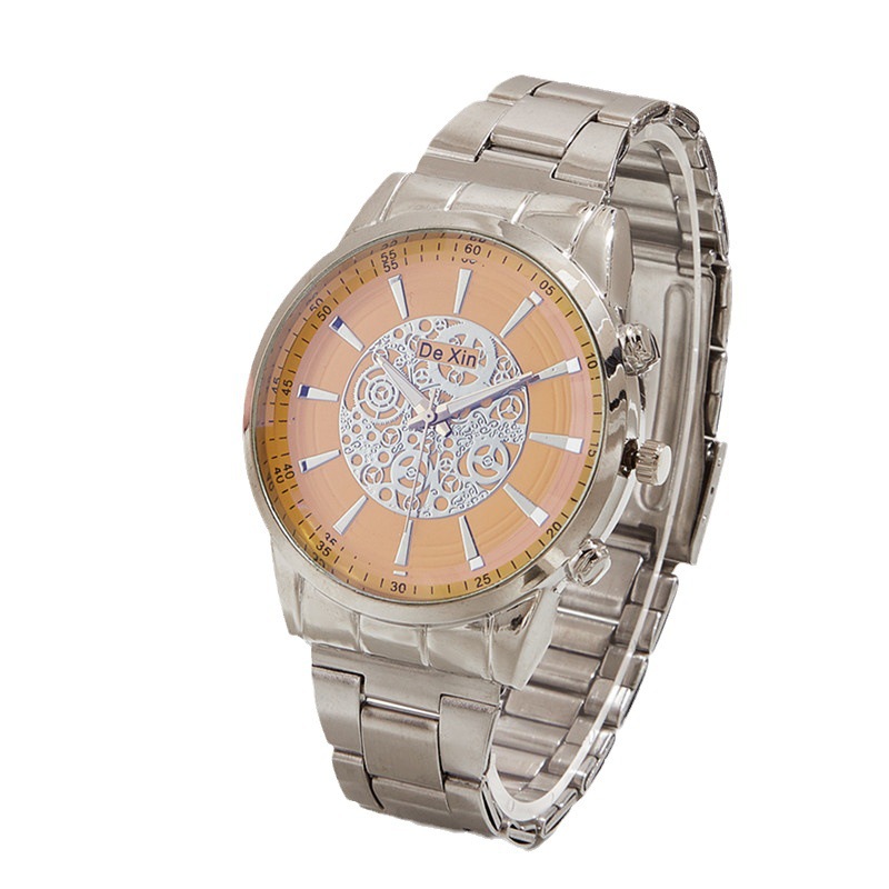 Cross-border Venta caliente hombres de acero Correa reloj de negocios casual luminoso cuarzo reloj de los hombres en stock