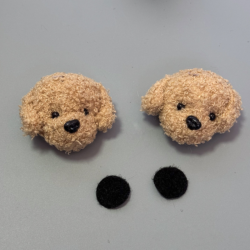 Universal – Cute Dog Helmet Auto Parts and Accessories - teddy-bear-1-pair-coffee-color