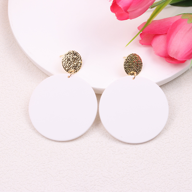 Nordic Style Round Arylic Women's Drop Earrings display picture 4