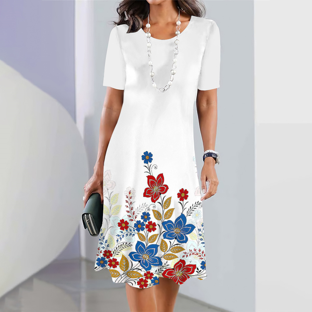 Summer elegant short sleeve dress