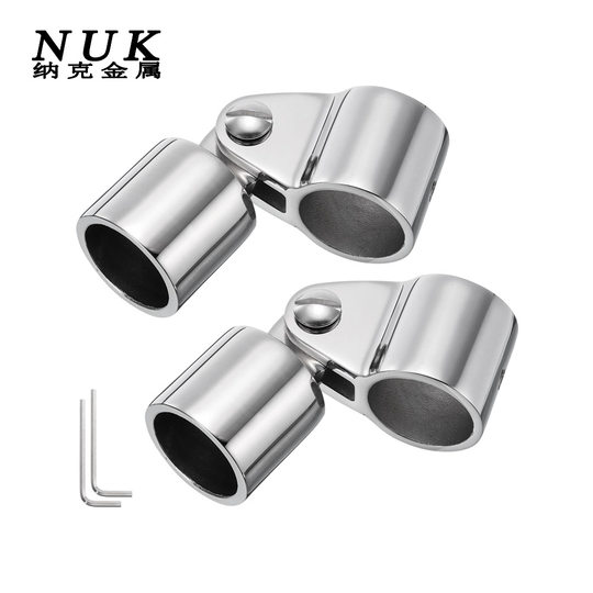 Marine stainless steel 316 sliding cap yacht awning fixed connector mirror polished sliding sleeve marine hardware