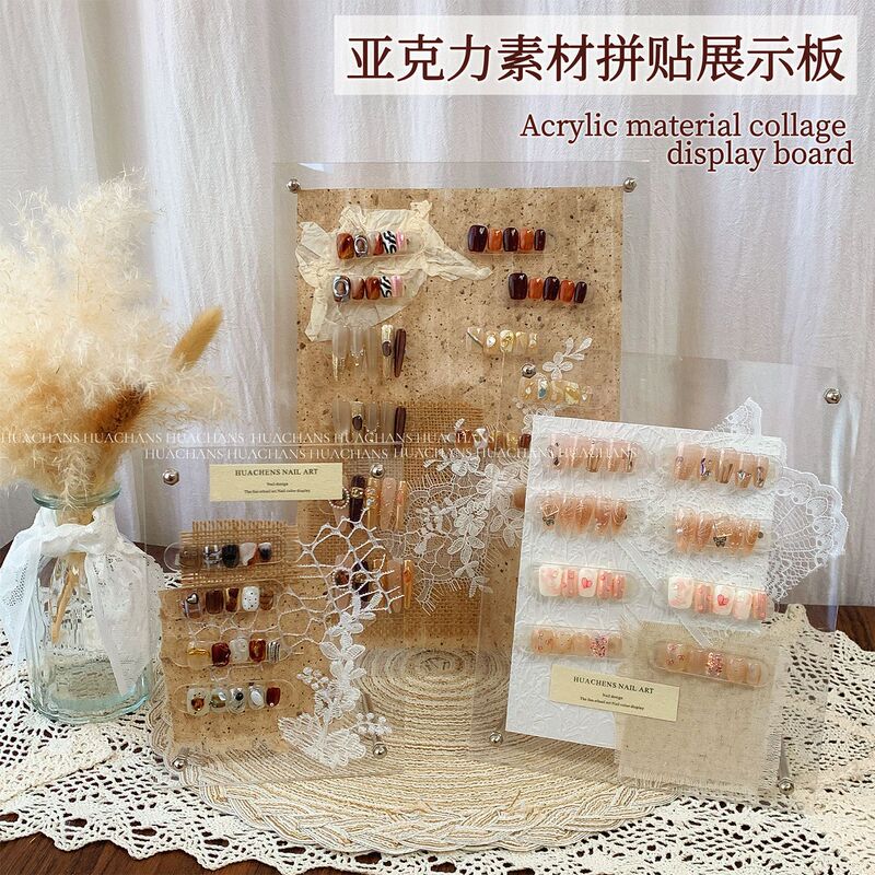 Handmade Nail Art Display Board, Acrylic Color Card for Nail Art, Nail Swatches for Photography, Specialized Tools for Nail Salons
