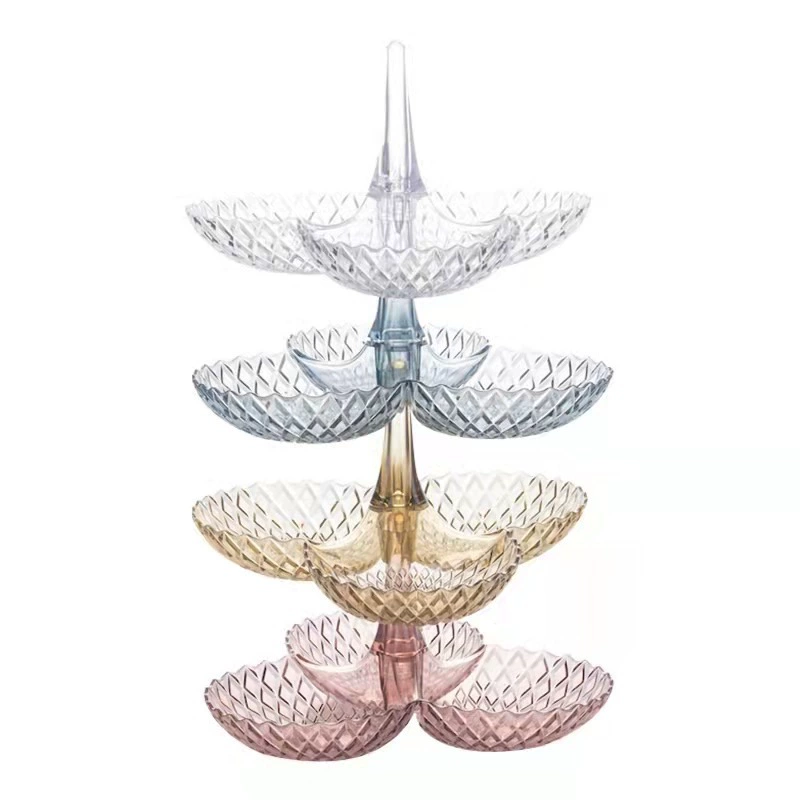 Internet celebrity home fruit plate snack storage disk can fold the fruit disk multi -layer fruit plate living room dry fruit melon seeds seed candy plate