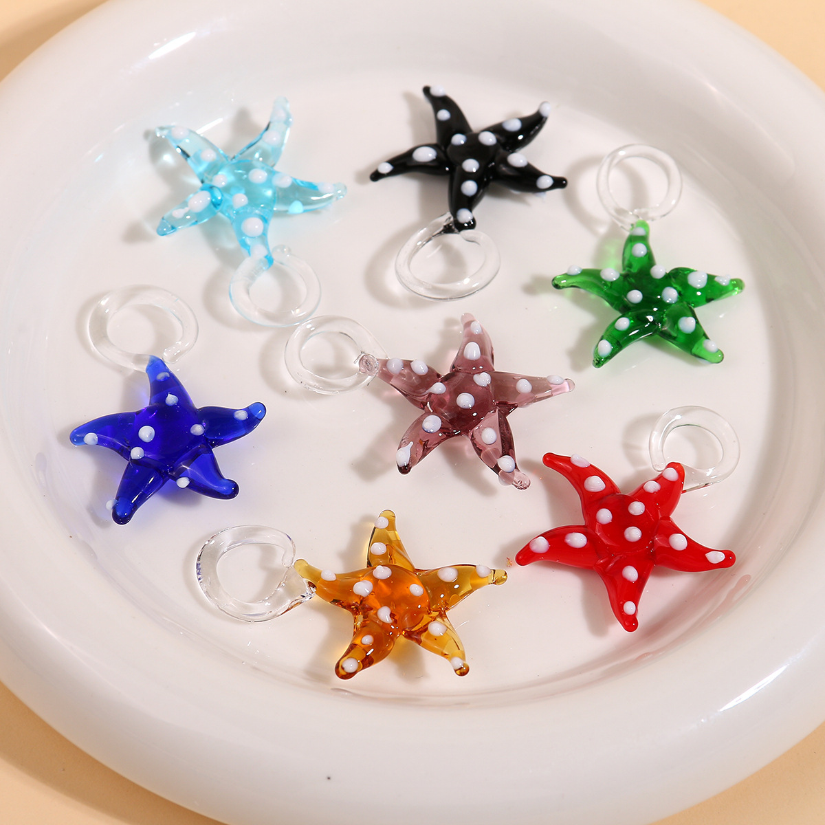 12g Weight Pendant Jewelry Making Type 35*30mm Jewelry Making Size DIY Jewelry Accessories Classification 1 Piece Quantity Glass Material Starfish Pattern IG Style Style 1 Piece 35*30mm Glass Starfish DIY Jewelry Accessories Pendant 13