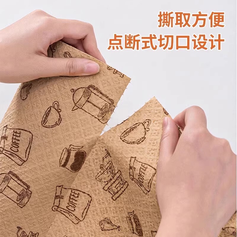 キッチン用の乾湿両用掃除用雑巾、洗えるキッチンペーパー、使い捨ての厚みのある天然色の雑巾|undefined