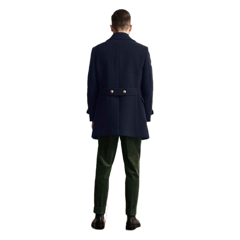 Vintage personalized autumn coat antiguo ejército de marea verde diseño de botones otoño e invierno abrigo de lana hombre
