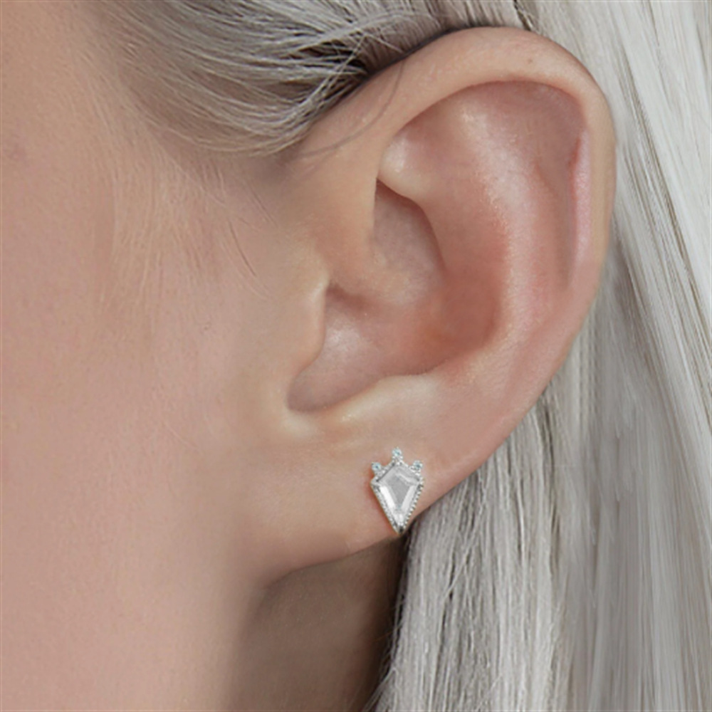 1 Piece Simple Style Geometric Plating Inlay Sterling Silver Opal Zircon Ear Studs display picture 32