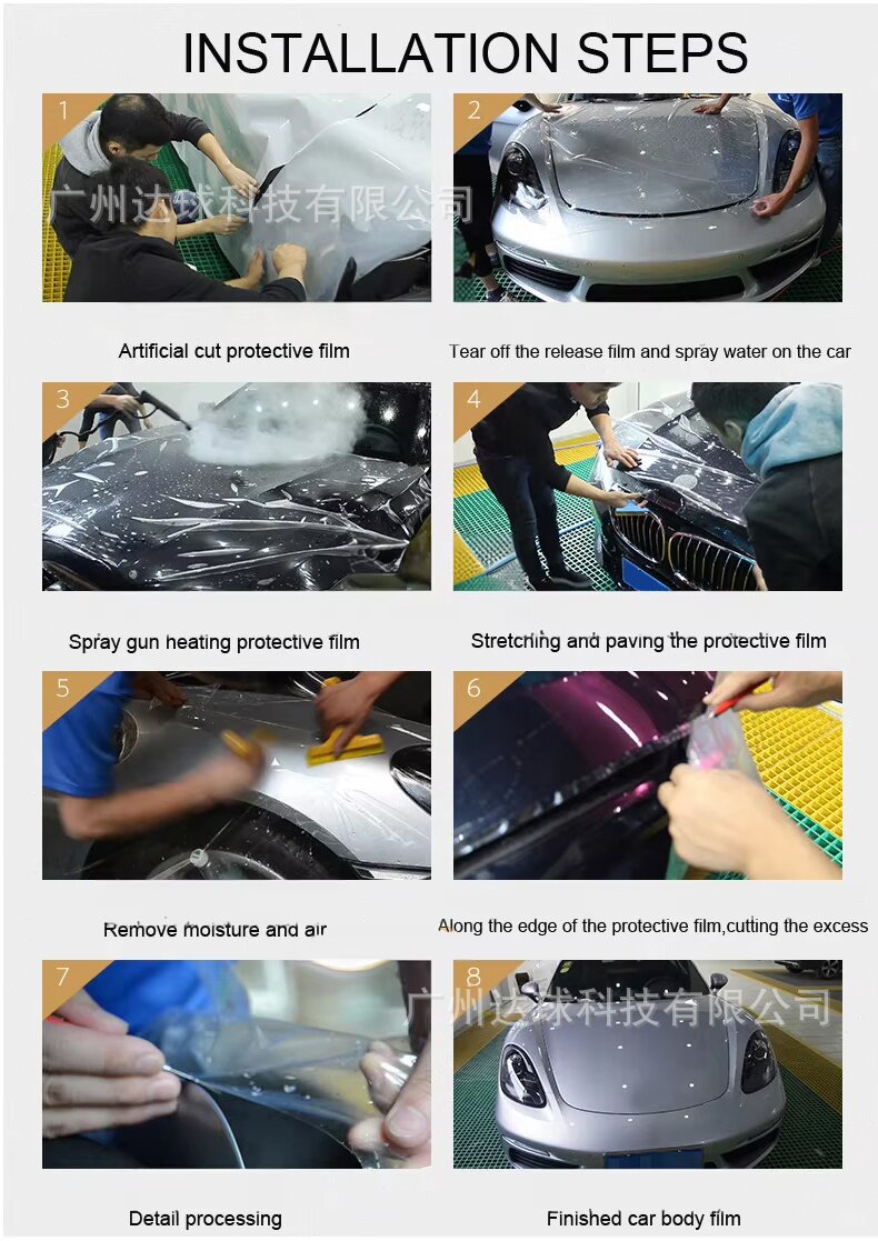 Invisible Car Cover Tpu Transparent Car Cover Anti-Scratch Brightening Car Body Film Car Film Paint Protection Film Ppf Wholesale