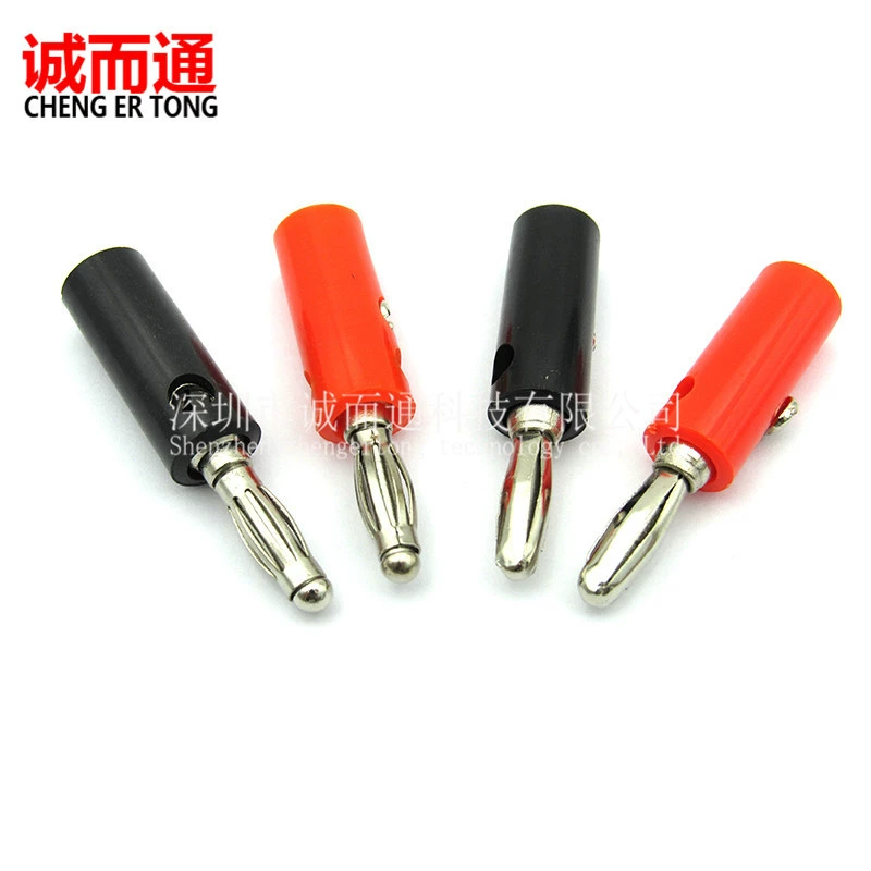 Головка фонаря 4 мм Тестовый штекер с банановым штекером Тип фонаря четырехстраничный посеребренный никелированный