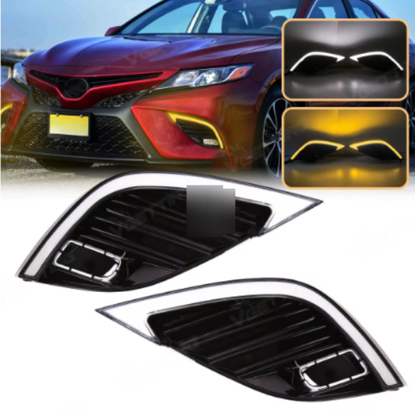 Aplicable a 18 nuevo Camry Luz de marcha diurna 19 LED Luz de marcha diurna modificado conjunto de luz antiniebla delantera luz antiniebla DRL