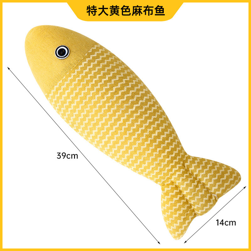 Mascotas de gran tamaño, juguetes para gatos, juguetes para gatos, gatos divertidos, peces de arpillera, muñecas para gatos, juguetes para gatos