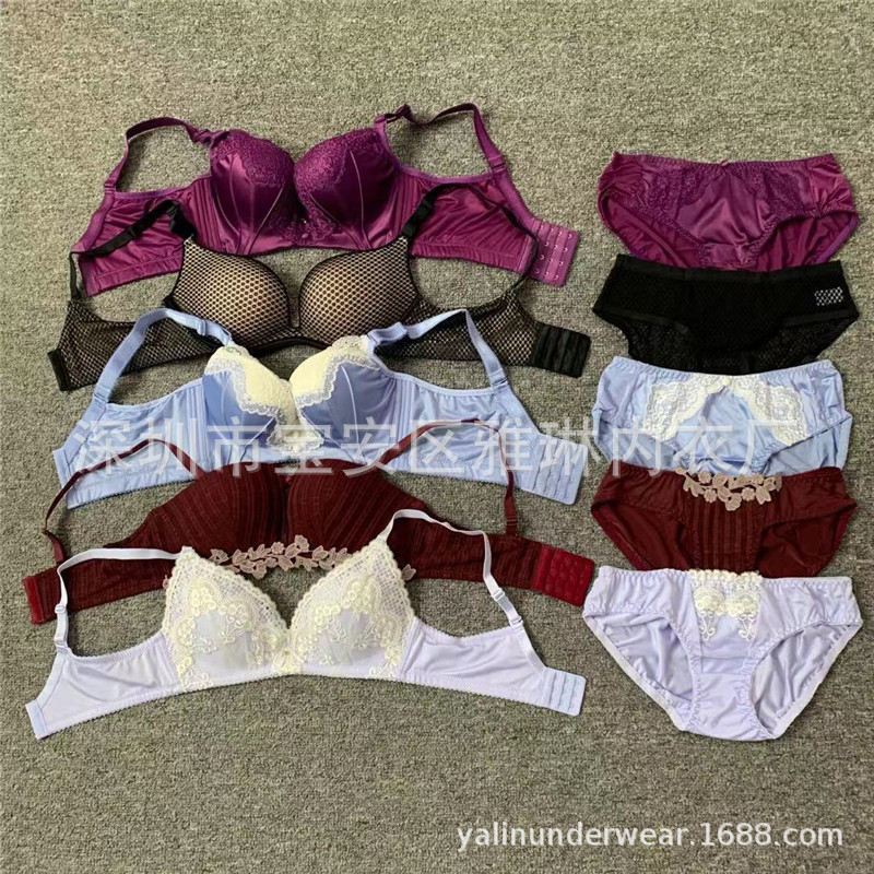 冬款新品实体网络爆聚拢调整型侧收少女杂文胸套装mix bra sets