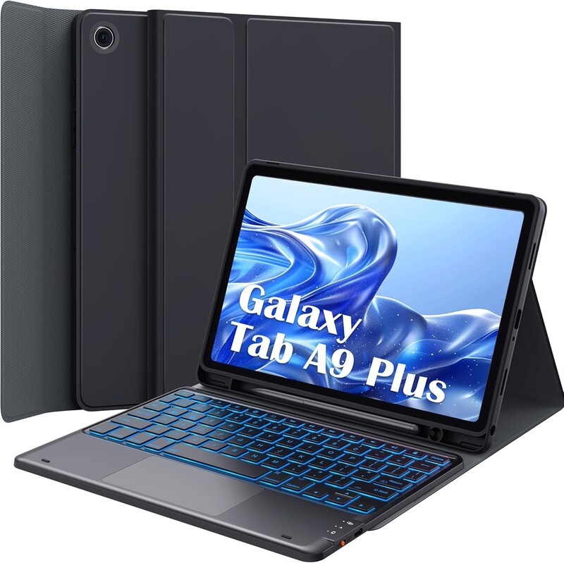 Samsung A11Plus Tablet Protective Case S10Fe Touch Backlight Keyboard S10Lite Leather Case Pen Slot S9 Applicable Samsung A11Plus Tablet Protective Case S10Fe Touch Backlight Keyboard S10Lite Leather Case Pen Slot S9 Applicable